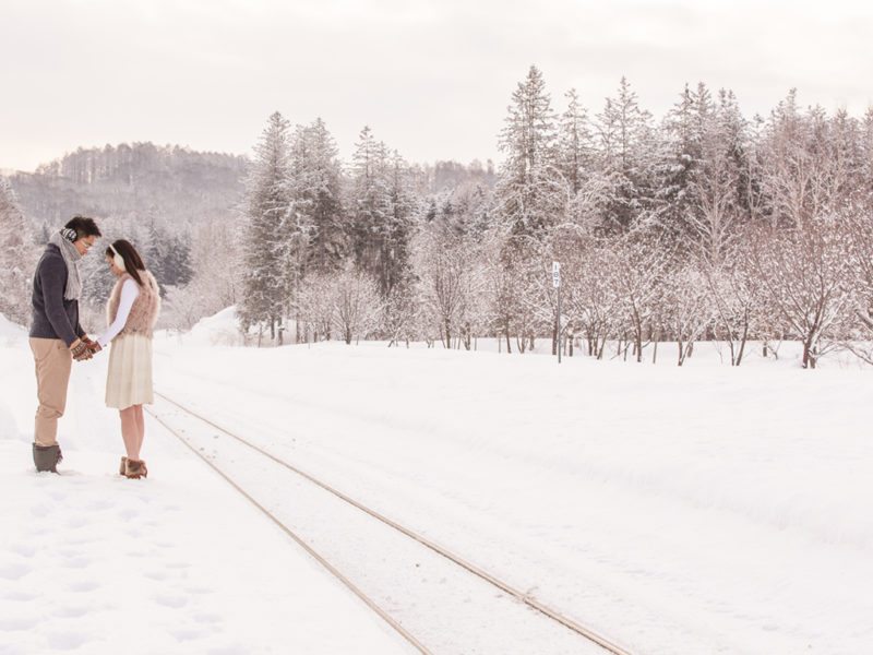 Niseko Photography engagement shoot - Simon and Anna