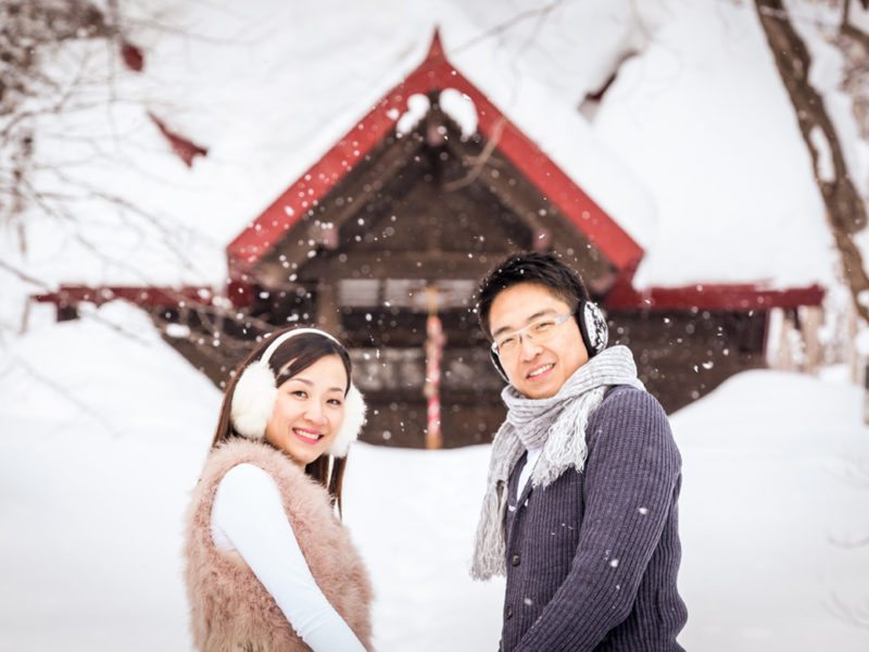 Niseko Photography engagement shoot - Simon and Anna